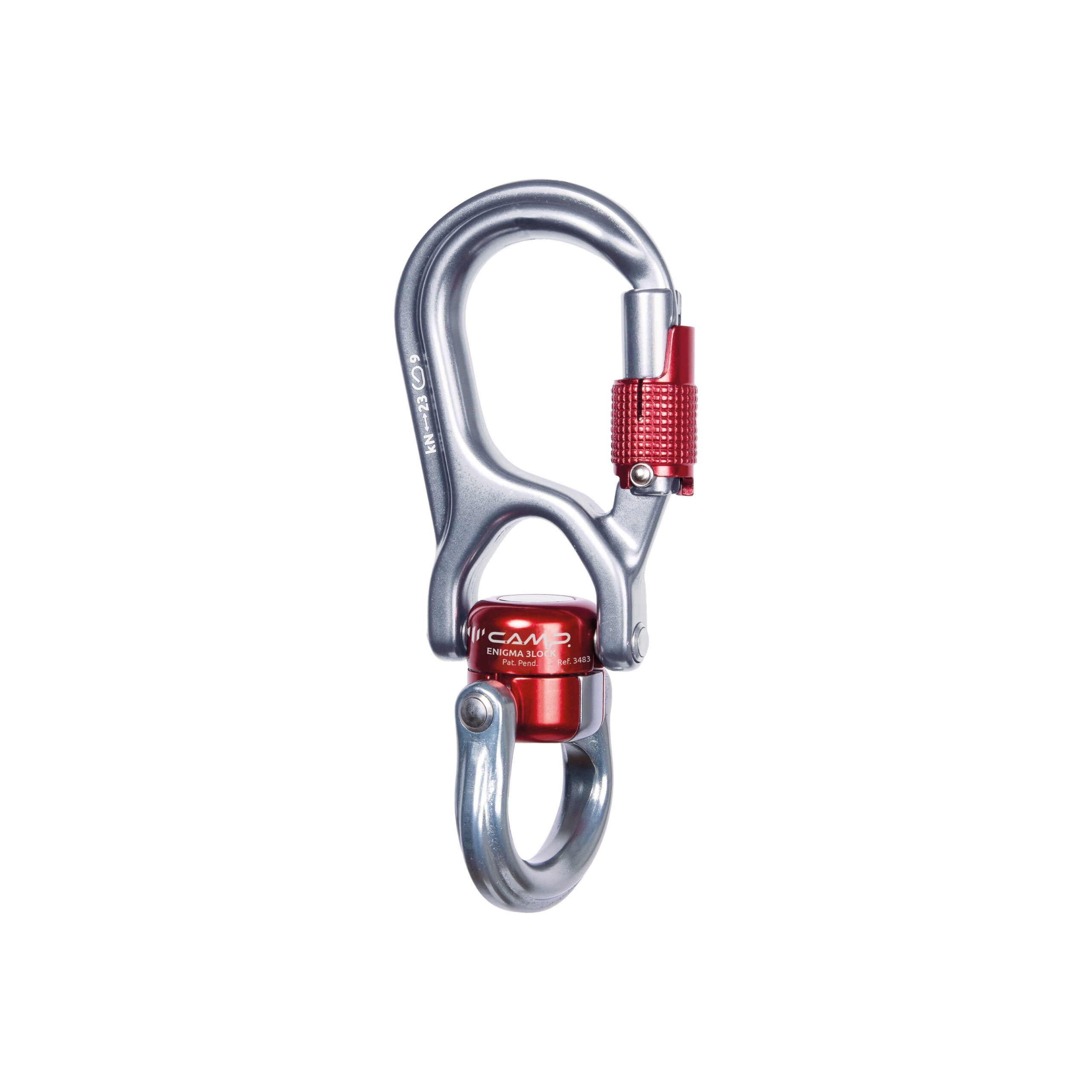 CAMP fırdöndülü karabina, CAMP Enigma 3Lock Döner Konnektör - Üç Kilitli Karabina ve Açılabilir Alt Bakla