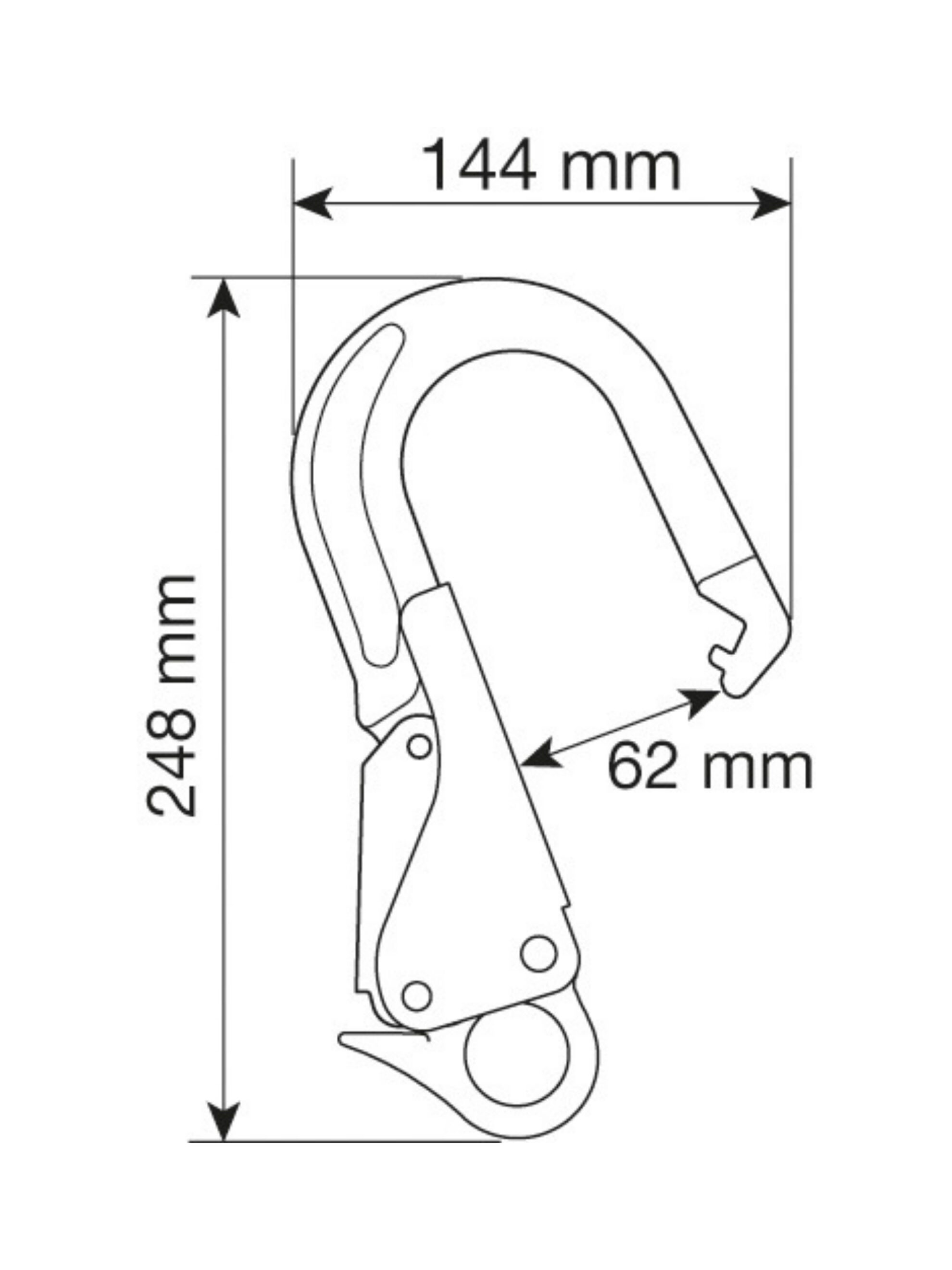 CAMP Hook Plus 62 mm yüksek mukavemetli alüminyum iskele kancası