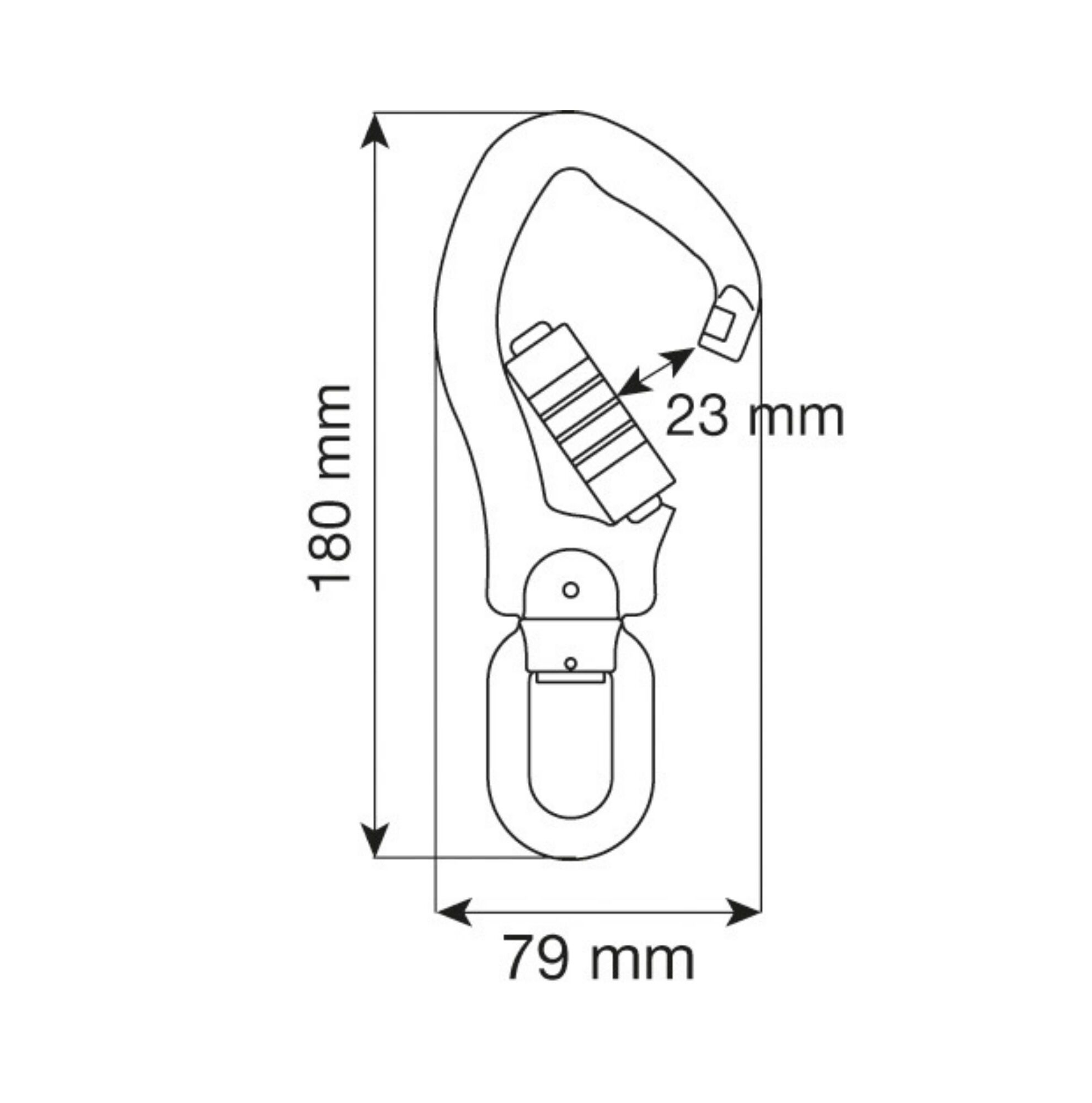 CAMP Swivel Alu Hook 3Lock fırdöndülü alüminyum güvenlik kancası
