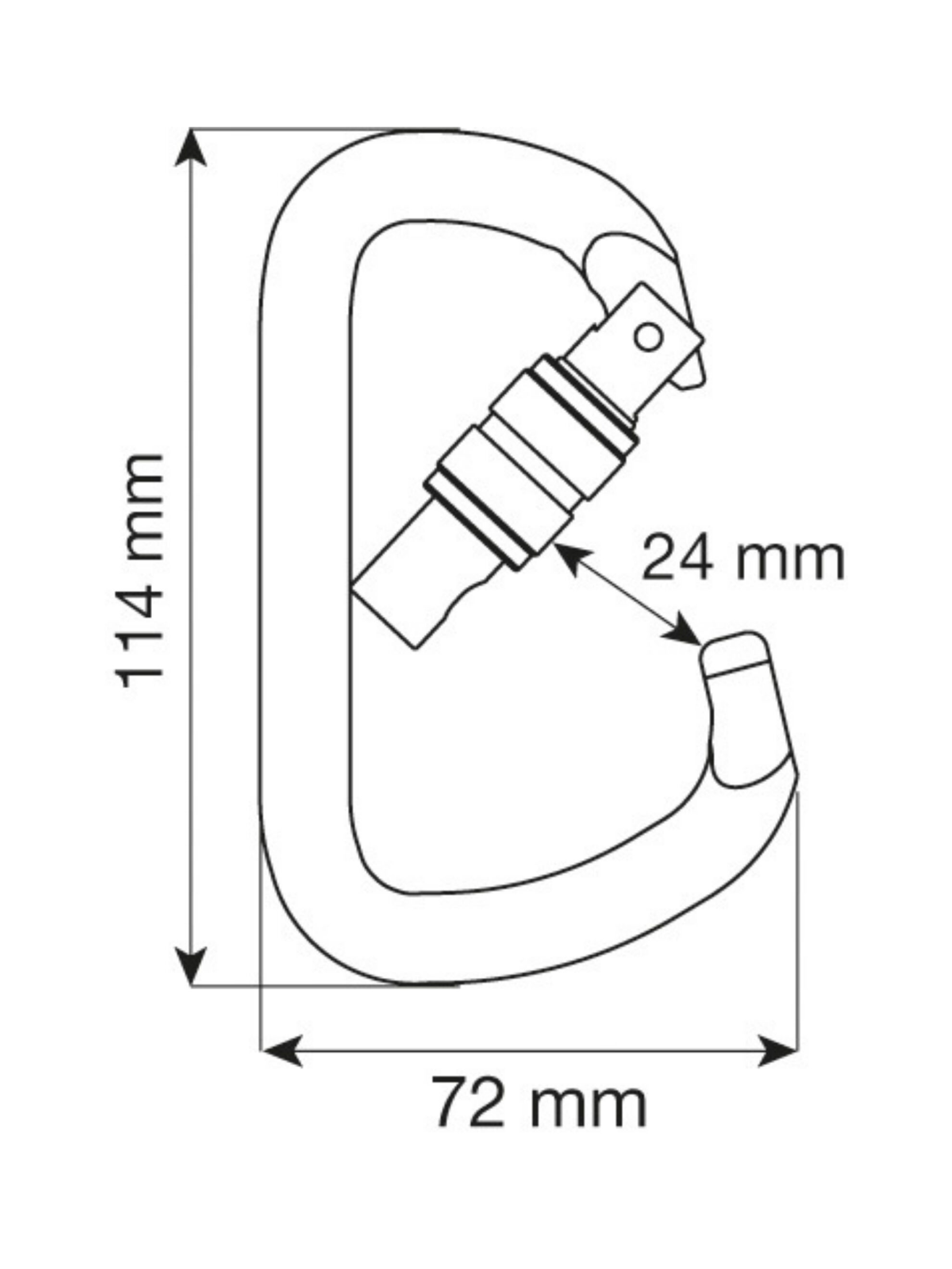 CAMP D Pro serisi 50 kN en güçlü çelik karabina vidalı otomatik kilitli