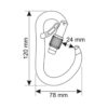 CAMP Atom Belay Lock iç mandallı alüminyum emniyet karabinası