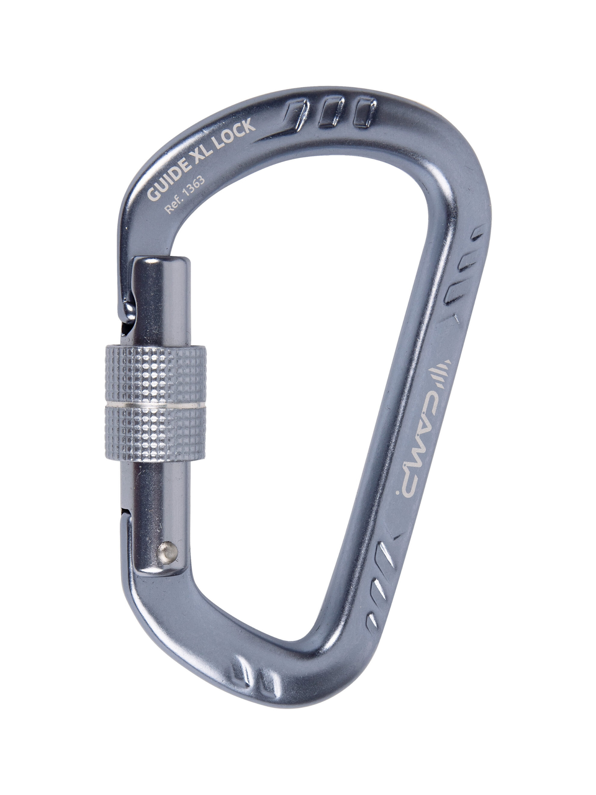 CAMP Guide XL serisi geniş ağızlı hafif alüminyum karabina vidalı otomatik kilitli yeşil mavi titanyum