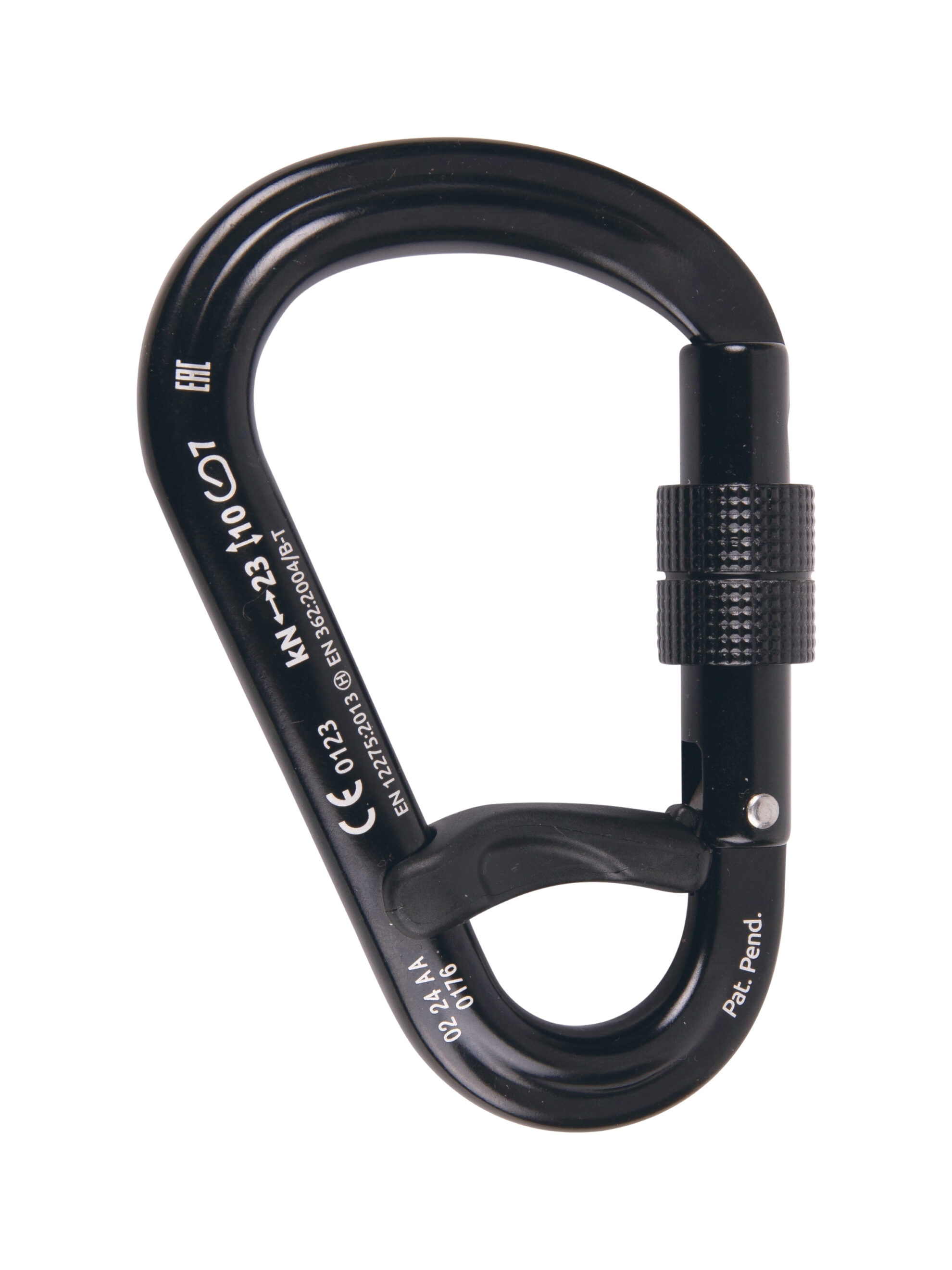 CAMP HMS Belay Lock iç mandallı alüminyum emniyet karabinası siyah vidalı