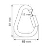 CAMP delta quick link steel üçgen çelik hızlı bağlantı baklası 8 mm 10 mm