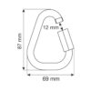 CAMP delta quick link stainless paslanmaz çelik üçgen hızlı bağlantı baklası 8 mm 10 mm