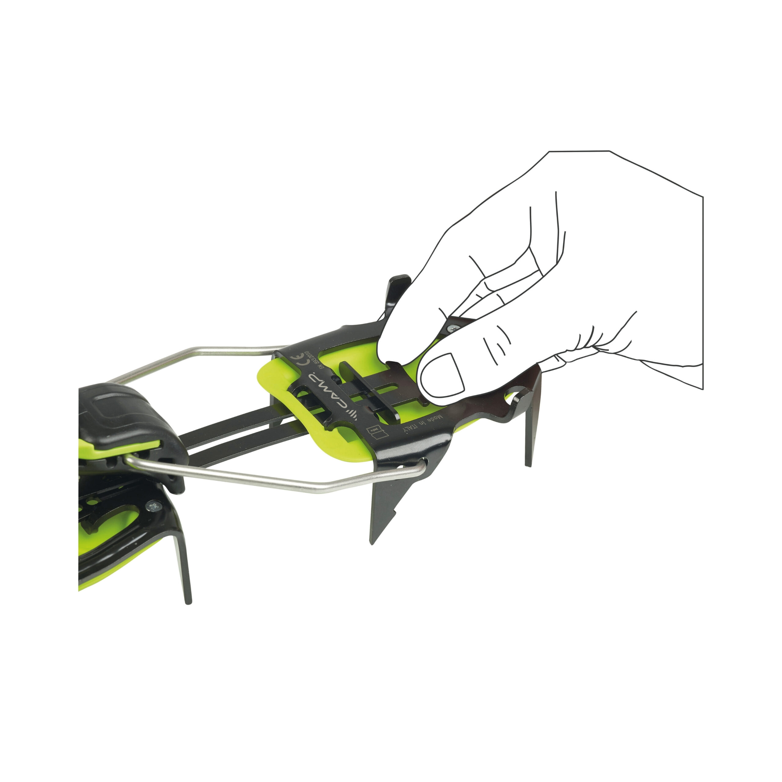 CAMP ascent otomatik yarı otomatik hafif çelik dağcılık kramponu asimetrik gövde aletsiz ayar