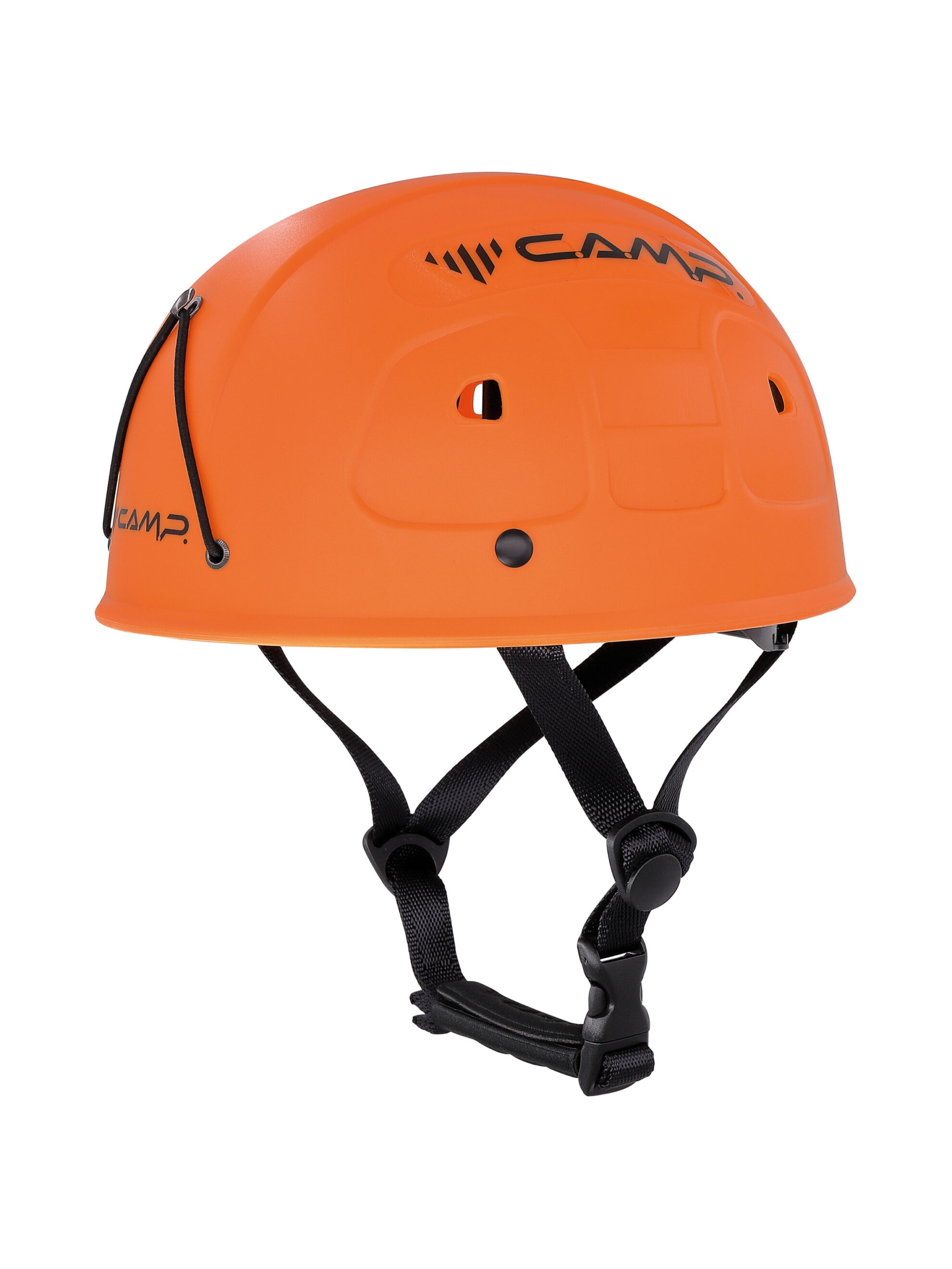 CAMP Rockstar kask, turuncu renkli, yan havalandırma delikli tırmanış kaskı