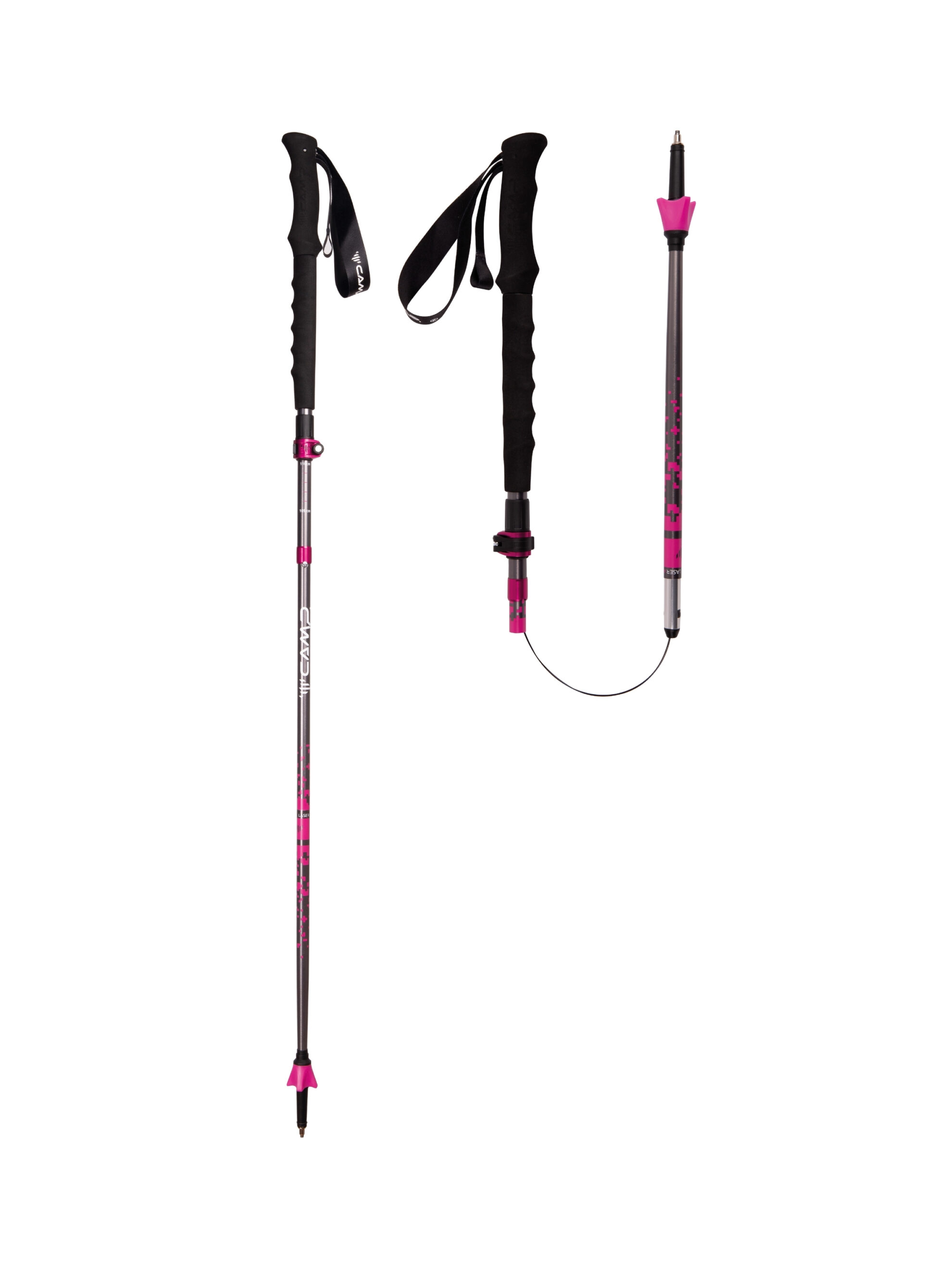 CAMP laser adj w trekking batonu katlanabilir alüminyum kadın uyumlu ergonomik köpük tutacak hızlı kilit sistemi