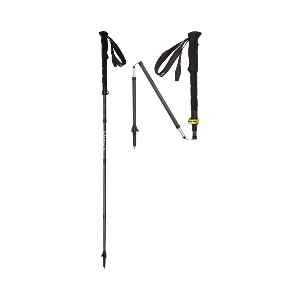 CAMP carbon mix plus katlanabilir trekking batonu karbon fiber alüminyum gövde alu fast lock kilit uzatılmış tutacak