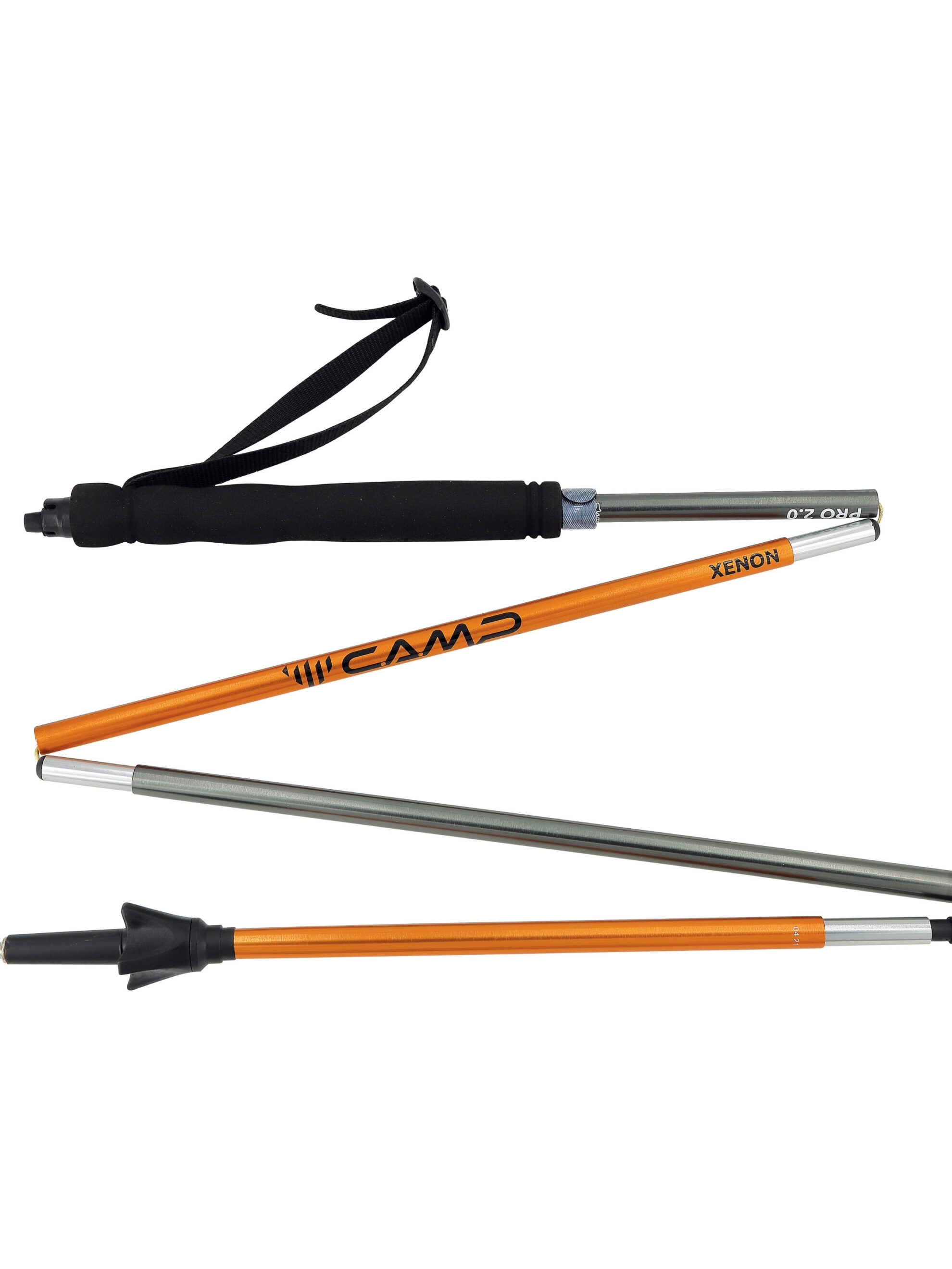 CAMP xenon pro 2.0 trekking batonu ultra hafif alüminyum gövde kevlar kordon sabit uzunluk