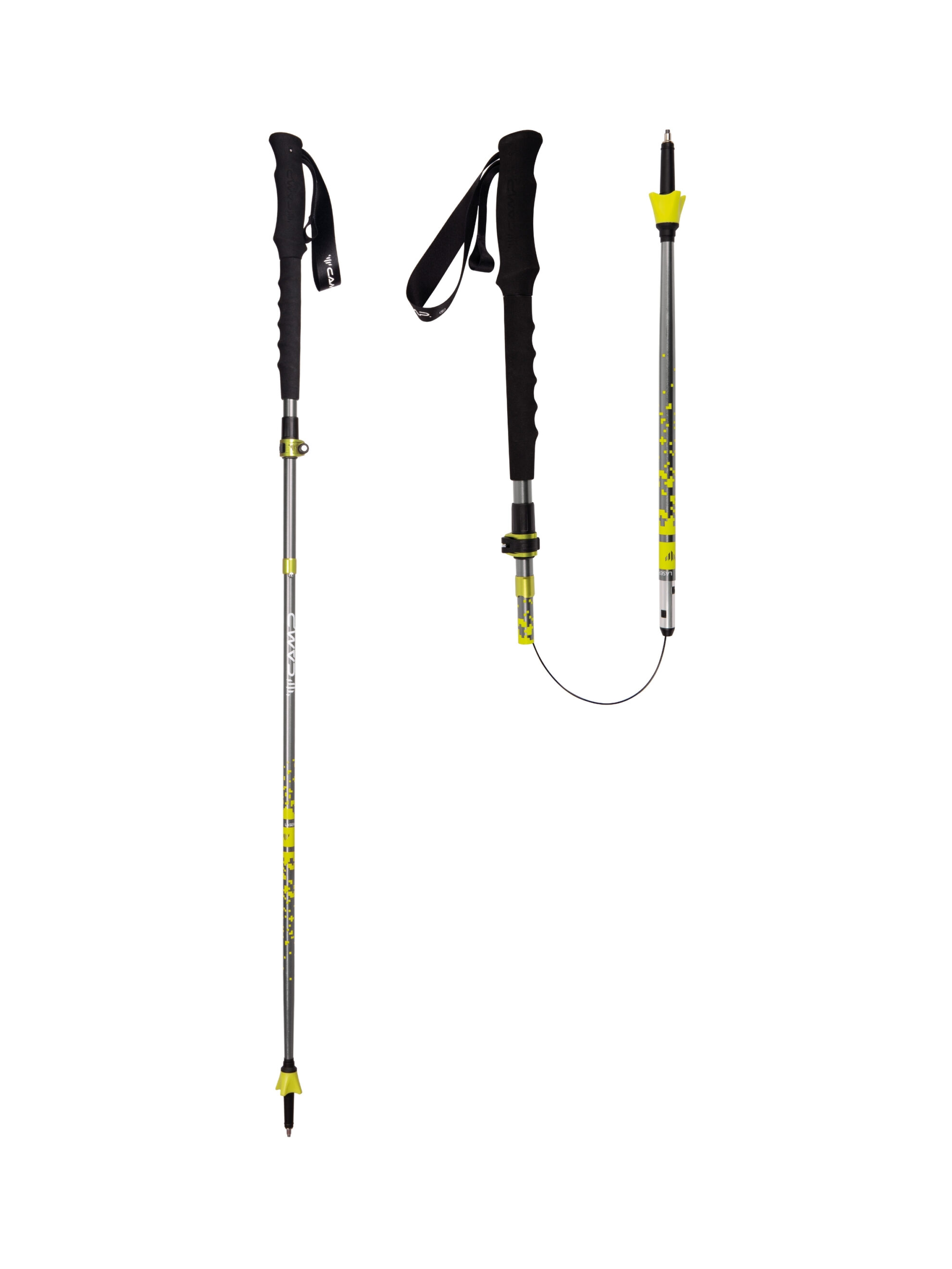 CAMP laser adj trekking batonu katlanabilir alüminyum ergonomik köpük tutacak hızlı kilit sistemi