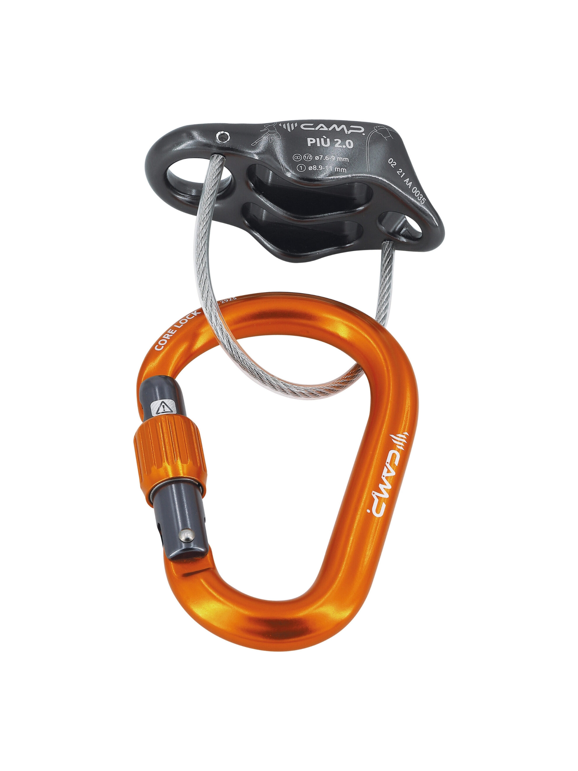 CAMP piu 2.0 belay kit emniyet aleti core lock karabina tırmanış dağcılık donanımı