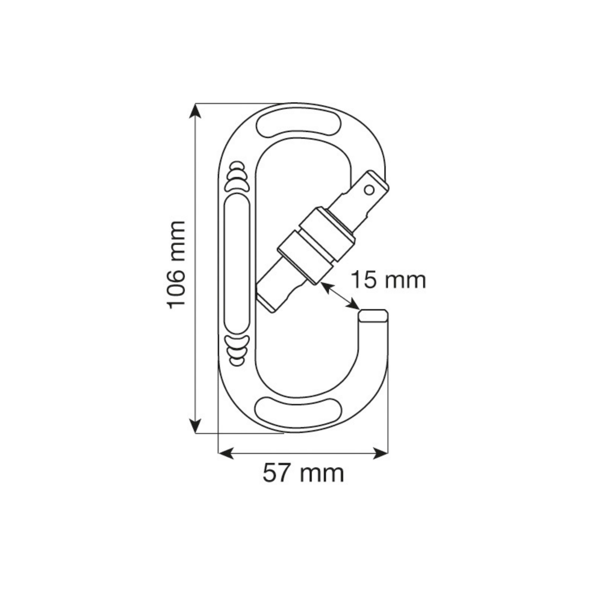 CAMP oval compact lock vidalı karabina alüminyum makara ve tırmanış emniyet donanımı
