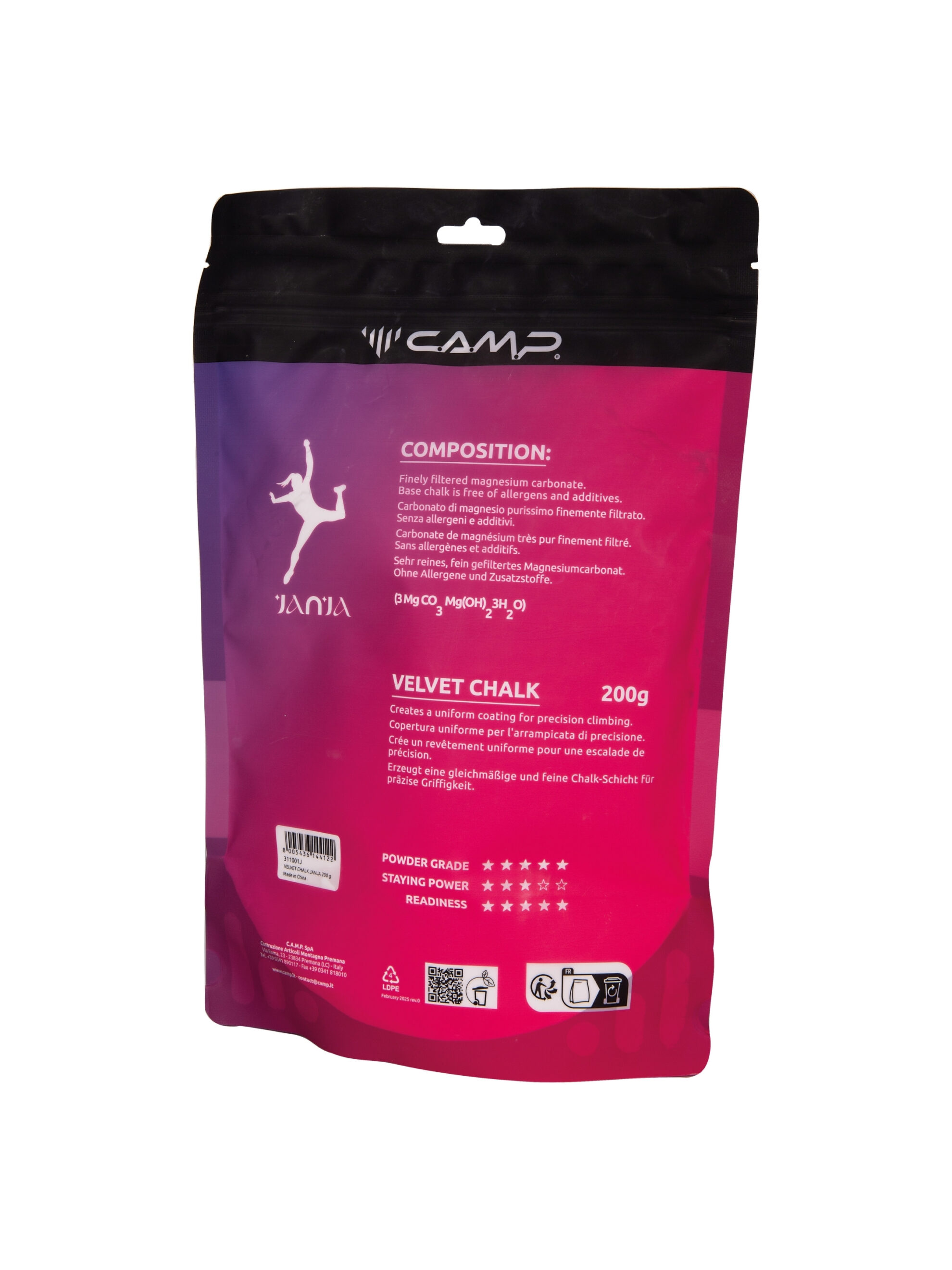 CAMP JANJA velvet chalk ince toz magnezyum tozu tebeşir 200g 450g