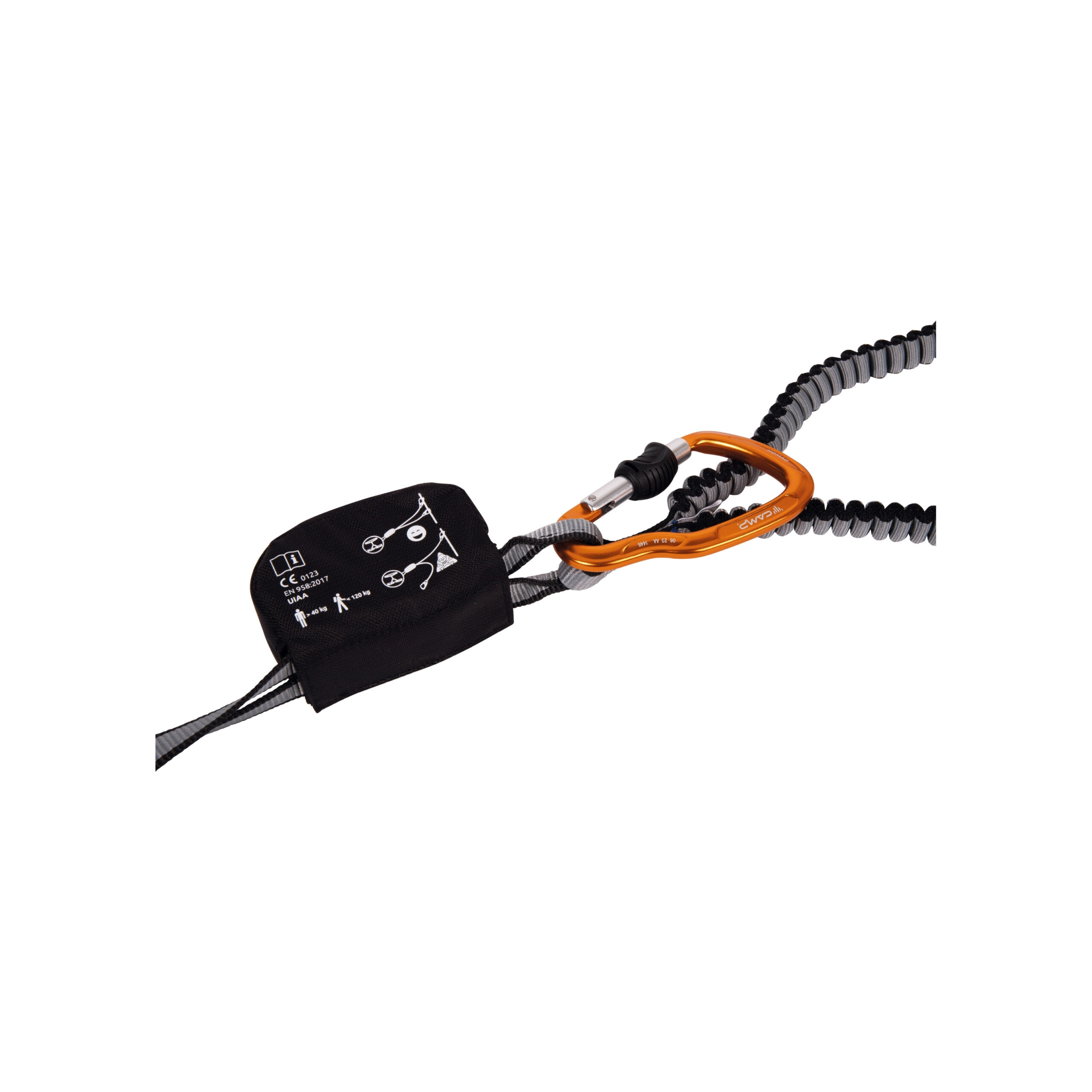CAMP kinetic rewind comp via ferrata lanyard yarışma karabina şok emici